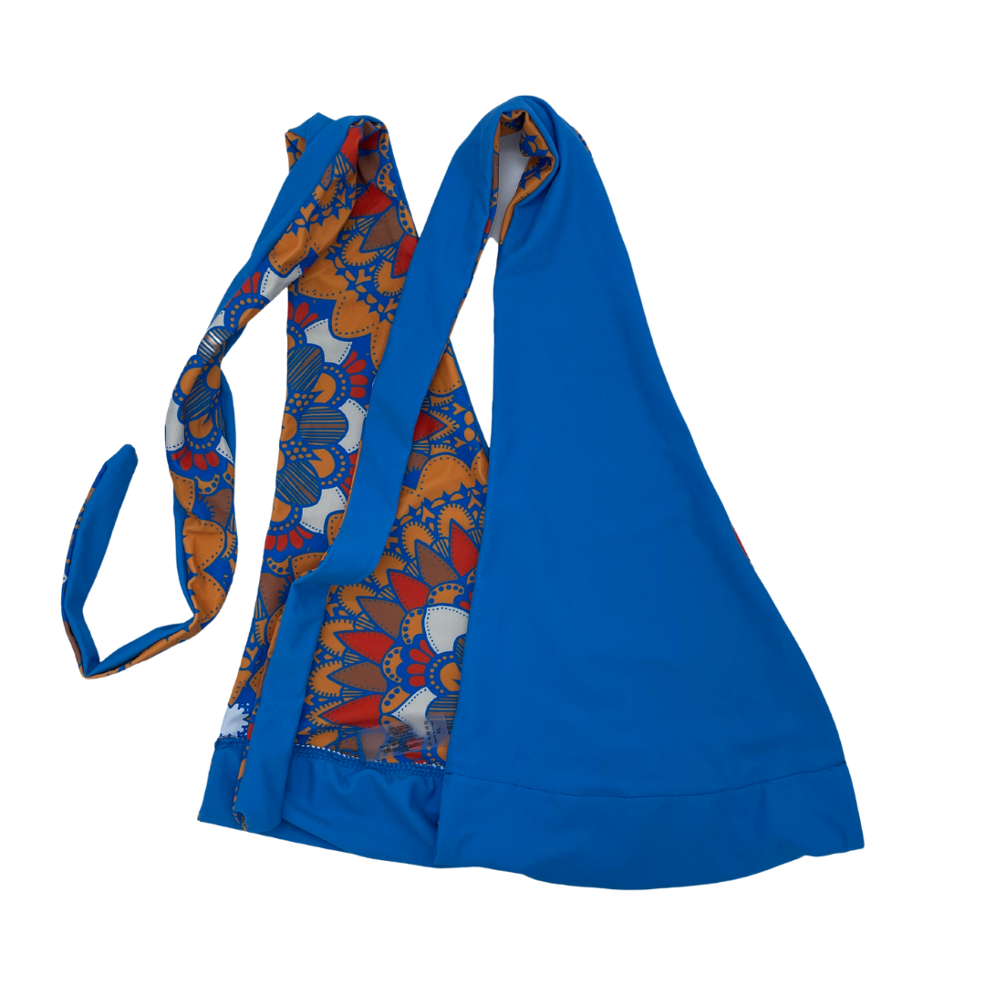 Tri Fit Tops Azure Retro Reversible  comfort support for large bust big boobs - Lemonkini