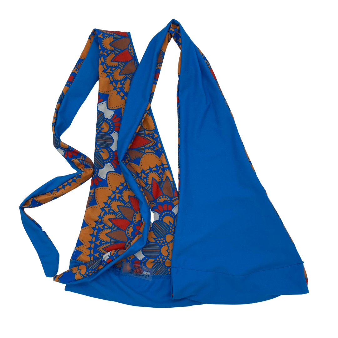 Tri Fit Bikini Tops Azure Retro Large  support for large bust big boobs - Lemonkini