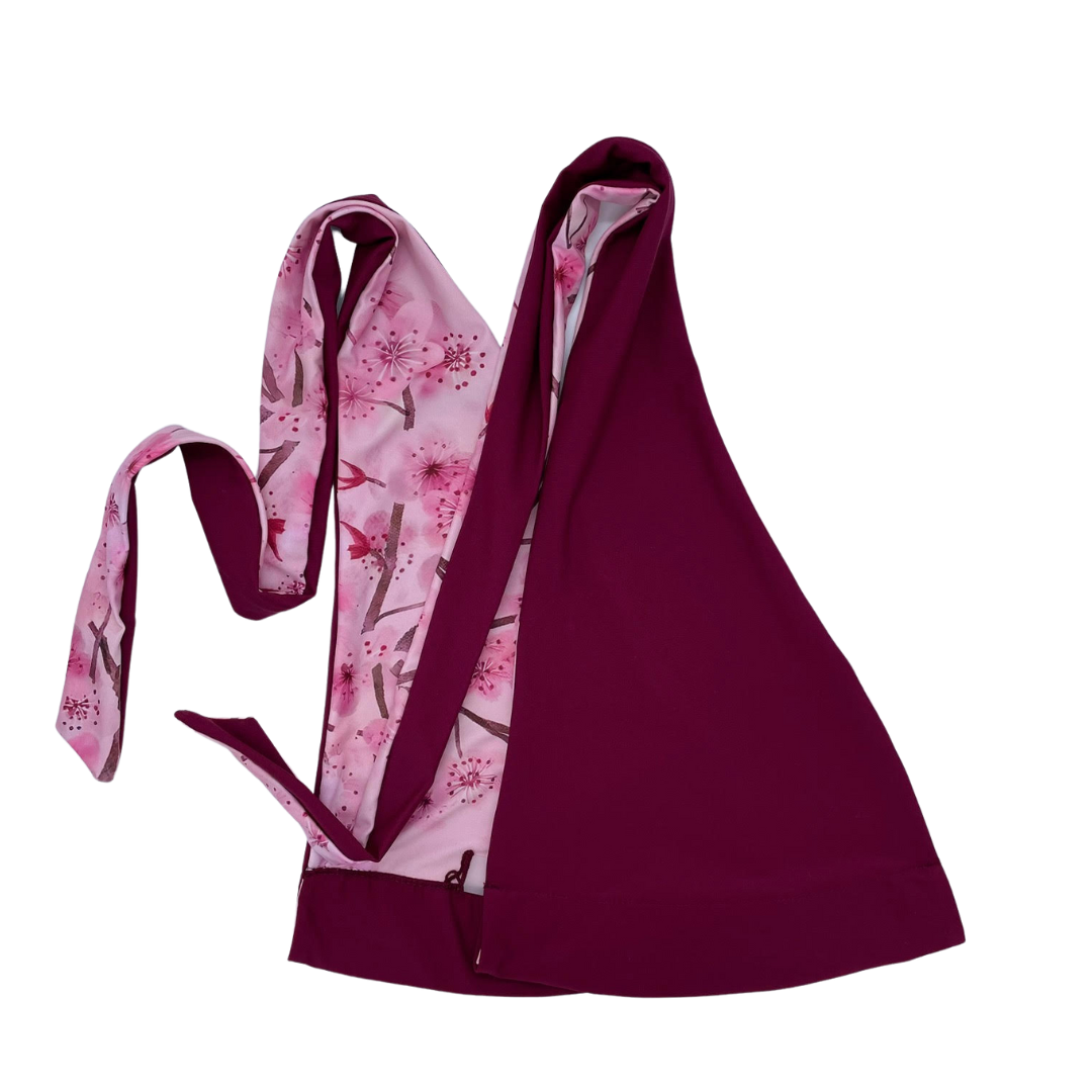 Tri Fit Bikini Tops Cerise Cherry comfort support for large bust big boobs  Blossom Reversible- Lemonkini