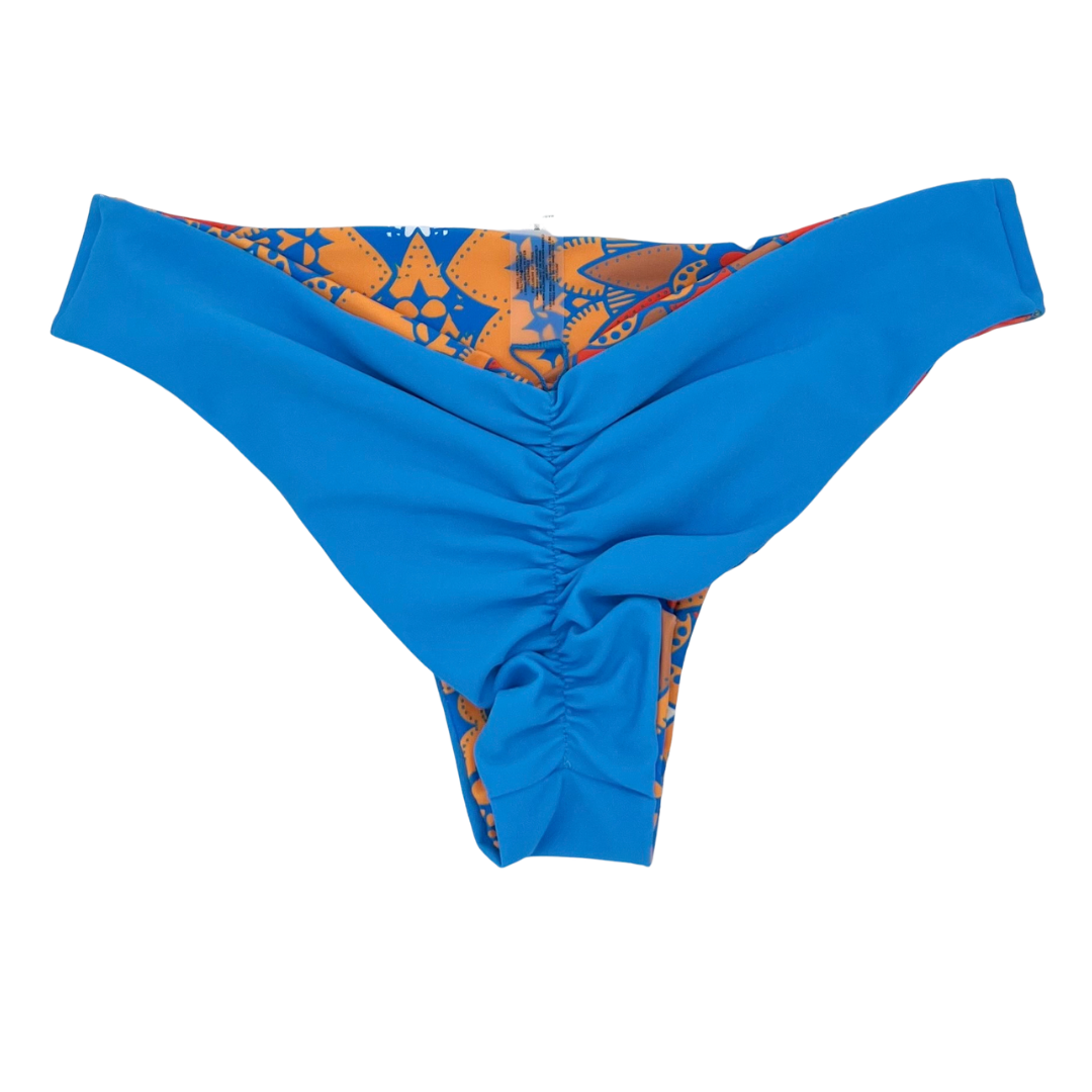Cheeky Reversible Bikini Bottom  Back cute bikini bottoms Azure Blue- Lemonkini
