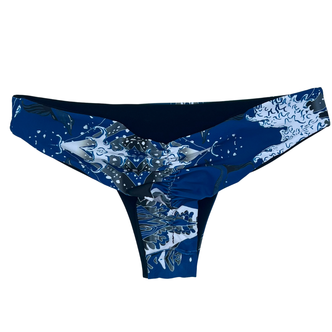 Cheeky Reversible Bikini Bottom Cute Bikini Bottoms Back Whale Print- Lemonkini