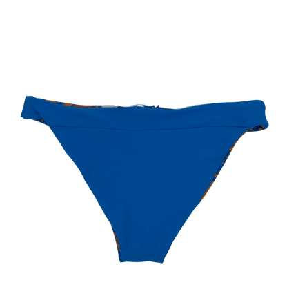 Mod Bikini Bottom Moderate Coverage Azure Blue Reversible Back View  - Lemonkini