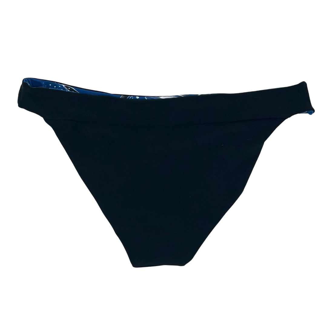 Mod Bikini Bottom Moderate Coverage Black Reversible Back View  - Lemonkini